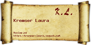 Kremser Laura névjegykártya